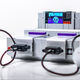 A Lego Super Nintendo complete with two controllers and a removable cartridge.